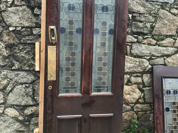 Pub Door with Leaded Glass