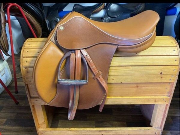 French Leather Jumping saddle