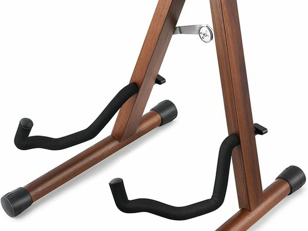 Donner Wood Guitar Stand, Acoustic Electric Wooden Guitar Floor Stand