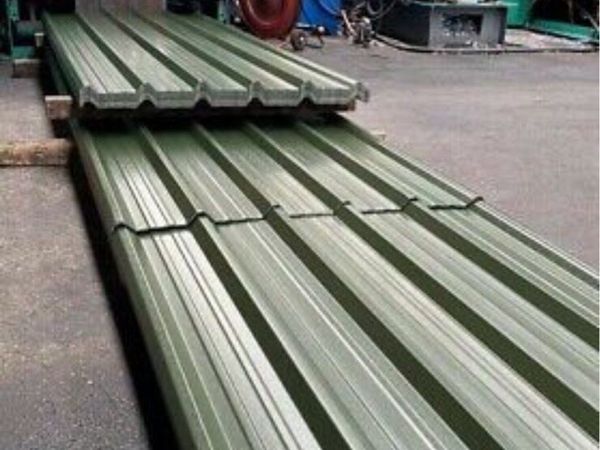 Slate grey & green 0.55 PVC coated cladding
