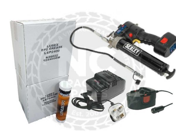 Cordless Grease Gun & 24X 400G Grease OFFER