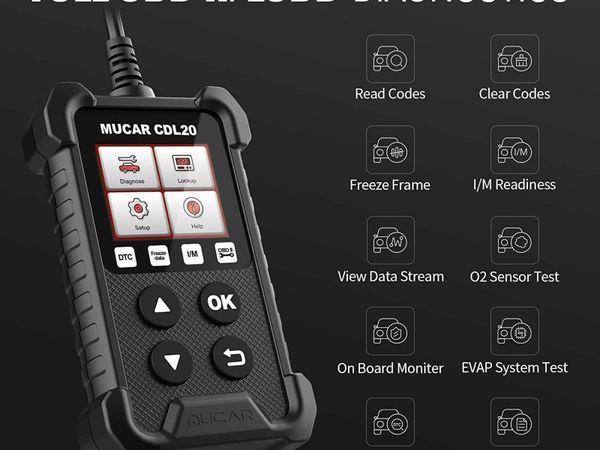 Mucar CDL20 Car OBD2 OBDII EOBD Fault Code Reader Engine Diagnostic ...