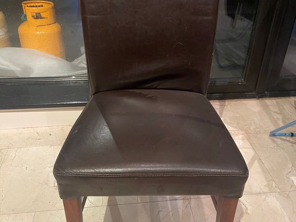 Incredibly Comfortable Brown Leather Dining Chairs