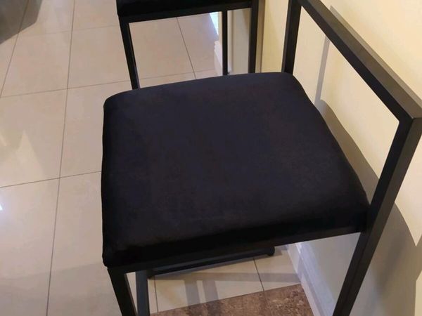 2 beautiful black velvet stools