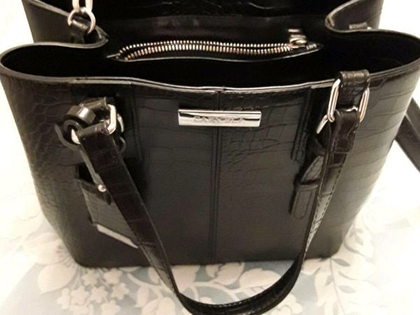 CARVELA    Black faux croc  bag  as new condition