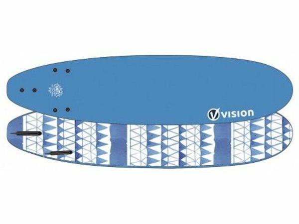 New 8 ft Vision surfboards inc leash, fins