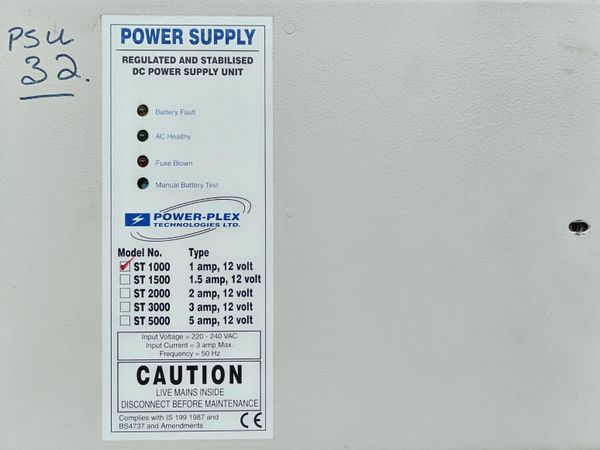 Power - Plex (PSU) 1Amp Power Supply Unit - Alarms