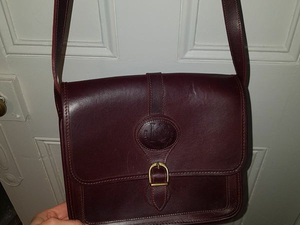 Vintage Burgundy Leather Satchel Bag