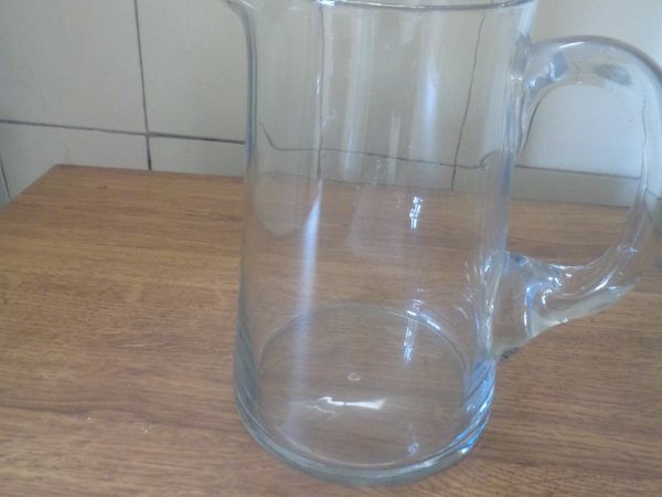 Retro Heavy Clear Glass Jug for Sale