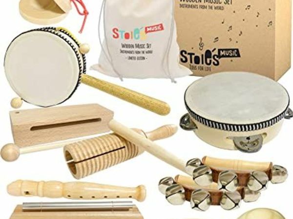 Stoie's International Wooden Musical Instruments for Toddlers, Percussion Instruments, Baby Instruments, Baby Musical Instruments, Baby Musical Instrument, Kids Musical Instruments Baby Tambourine