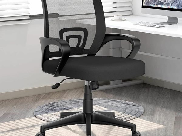 Ergonomic Office Chair with Lumbar Support & Adjustable Height, Swivel