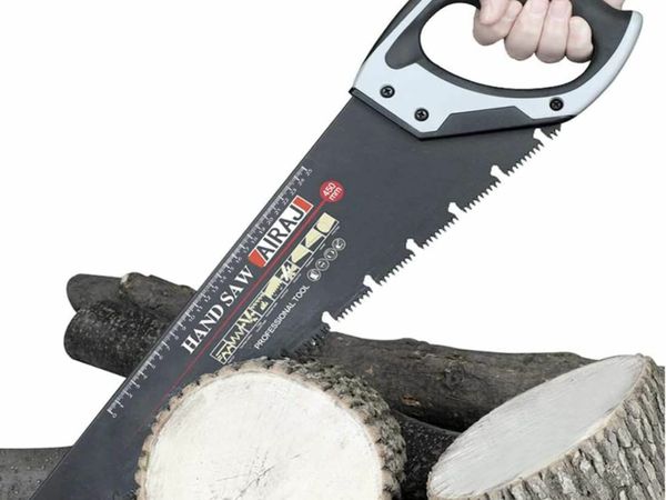 AIRAJ 450mm Pro Hand Saw, Pruning Saw with Chip-Removing Design