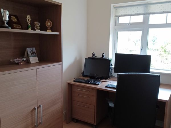 Office desk, drawers unit, cabinet, chair