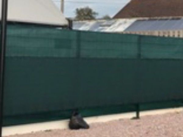 Building site security screen ground works