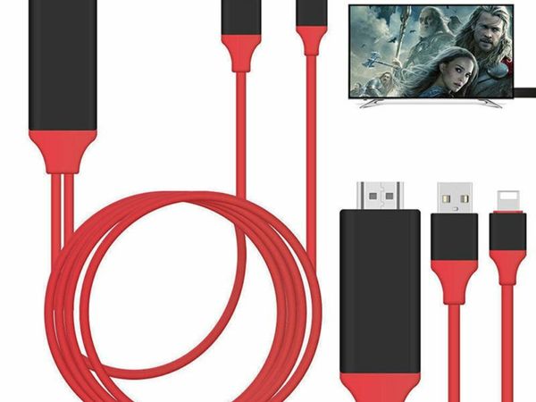 8 Pin to HDMI TV Adapter Cable for iPhone 11 12 8 7 6S 6 Plus 5S SE X iPad