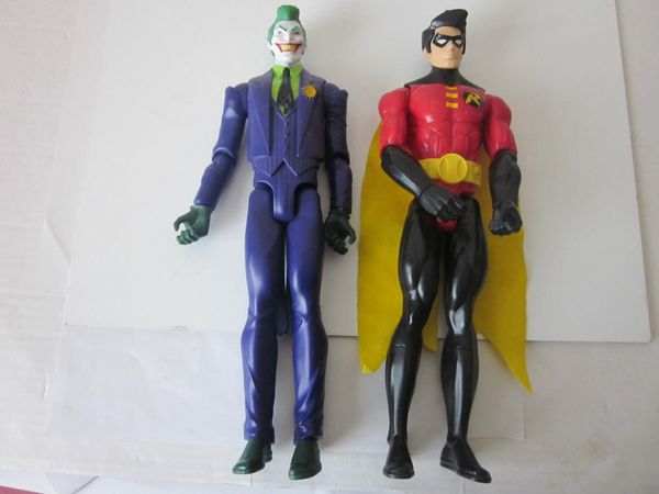 DC Comics Batman Mechs vs Mutants The Joker and Robin Mattel 12 ” Posable  Action Figures