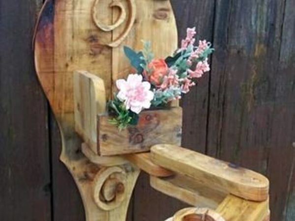 Rustic old style sconce / cubby box / Candle holder