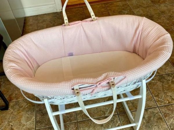 Moses basket mattress and stand —as new