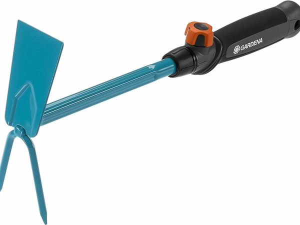 GARDENA combisystem Hand Hoe: Garden hoe for loosening soil and weeding, rust-proofed