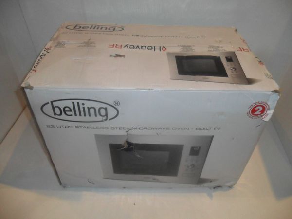 Belling 23 litre Stainless steel microwave oven built in