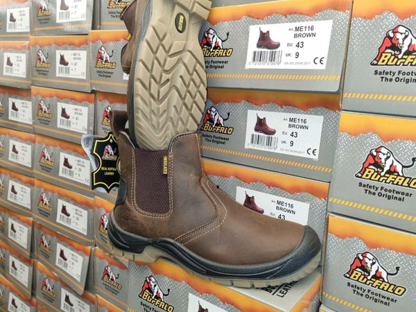 Buffalo safety slip on boots all sizes available