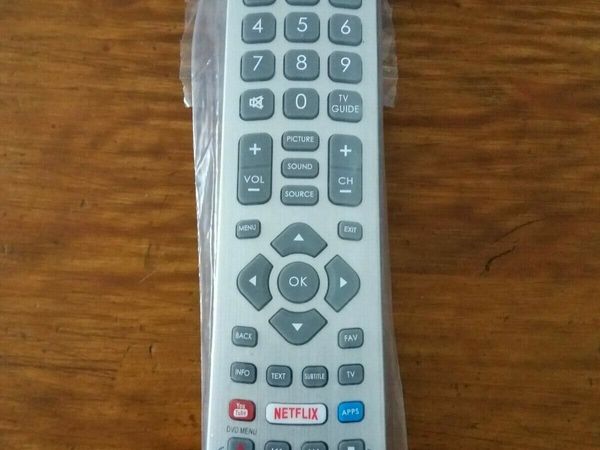 Replace Remote Control for Sharp Aquos 4K Smart TV SHW/RMC/0115 Youtube Netflix