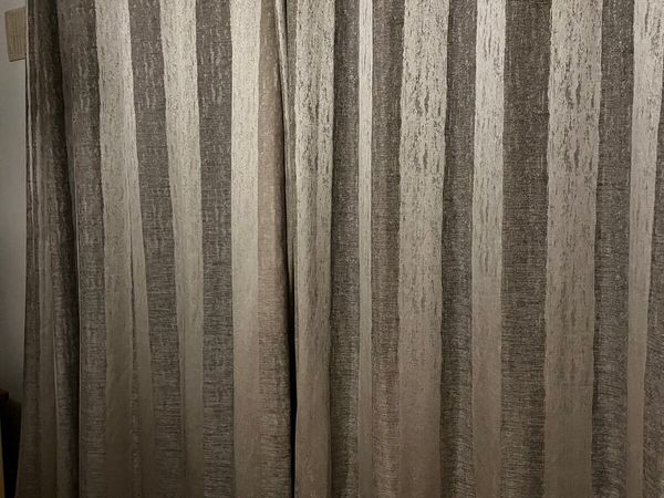 Beautiful grey and silver curtains