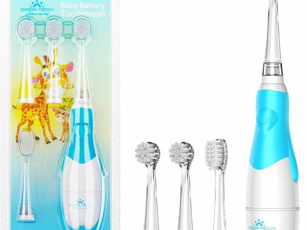 Dada-Tech Baby Electric Toothbrush, Toddler Teeth Brushes with Smart LED Timer