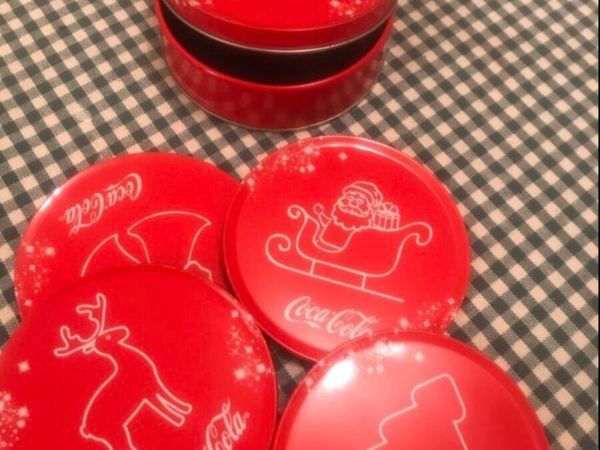 Coca Cola Metal Coasters Set