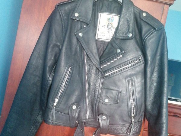 Vintage cropped Leather Jacket
