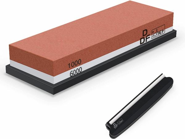 DDF iohEF Sharpening Stone, Whetstone grit 1000/6000, Professional 2-in-1 Double-Sided