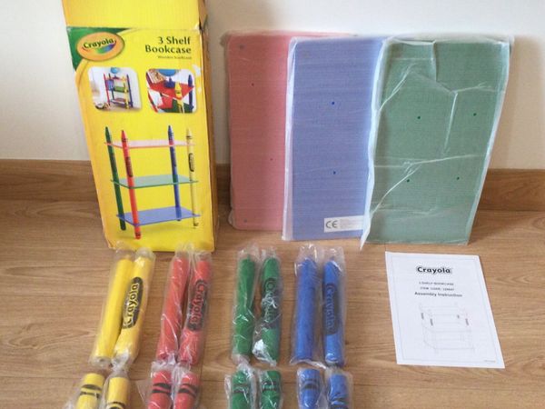 Childrens bookcase shelves by crayola new in the box