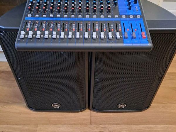 Yamaha DBR12 Speakers + MG16XU desk ( Used Once)