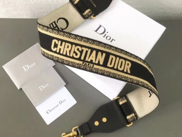 Christian Dior Canvas/Leather Detachable Bag Strap