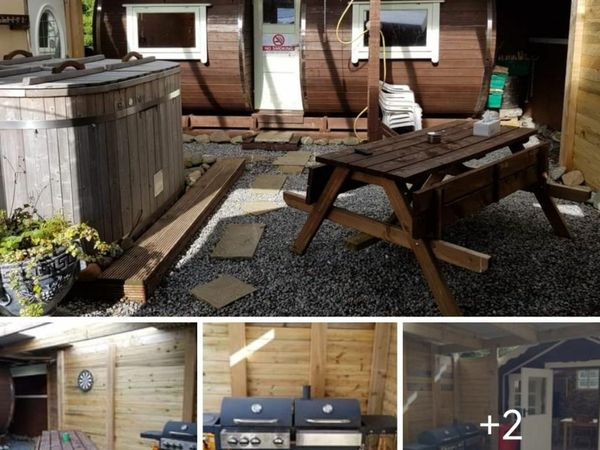 Sauna+hot tub+shed+swing business