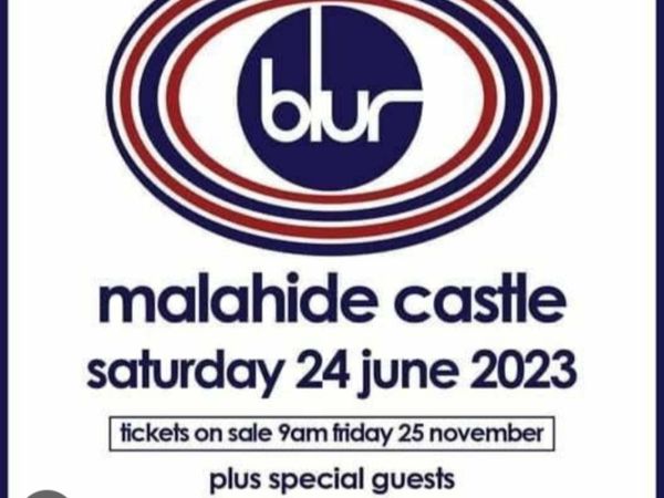 4 Blur tickets for Malahide Castle