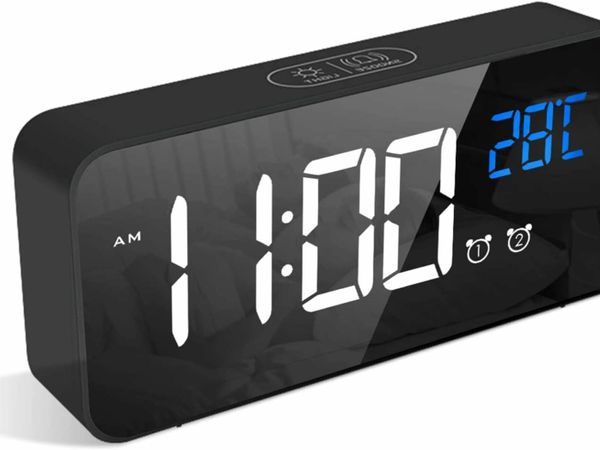 LATEC Digital Alarm Clock with Big LED Temperature Display