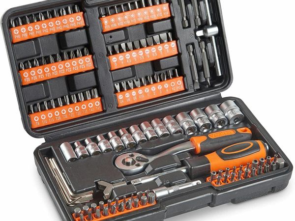 VonHaus Socket Set – Socket Set Comprising: Extension Bar, Coupler, Ratchet and Socket Wrench