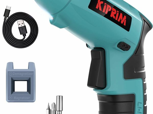 Small Mini Electric Screwdriver,Kiprim ES3 Cordless Screwdriver Tool with Rechargeable Battery