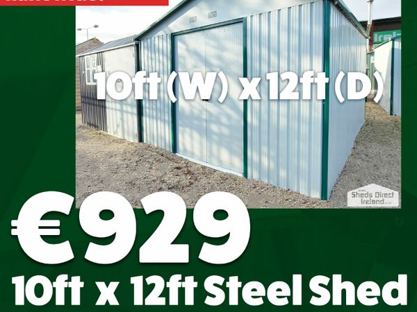 10ft  x 12ft Steel Garden Shed