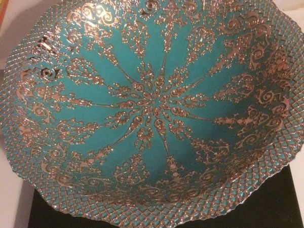 Silver effect bowl free postage
