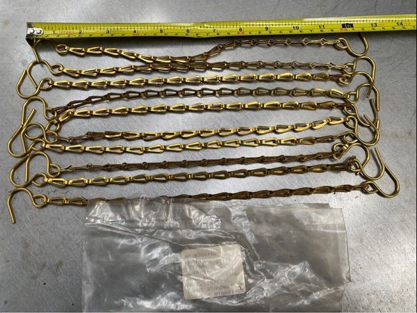 12 inch brass chains