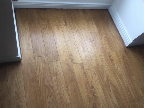 Oak effect laminate flooring