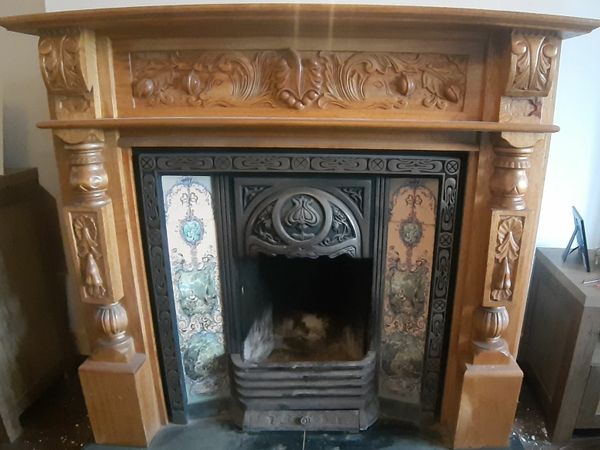 Fireplace with Cast Iron Inset
