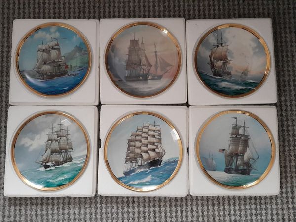 Victory and Endeavor Franklin Mint Great Ships of the Golden Age 1980's x 6