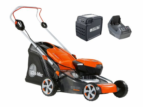 Oleo Mac Battery Lawnmower c/w 5 amp Battery & Charger