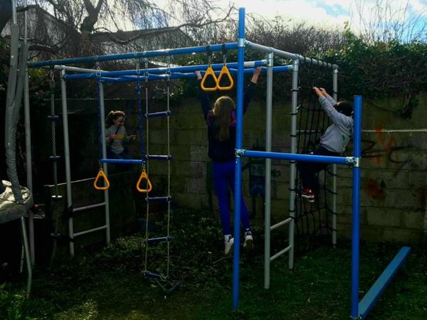 Children's outdoor steel activity centre