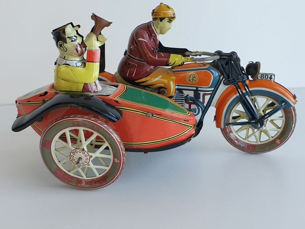 Paya Toys Clockwork Motorcycle and Sidecar