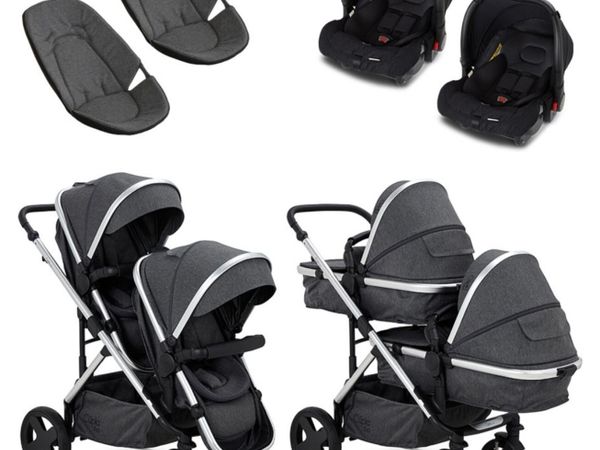 Double Stroller Travel System Car Seats Isofix