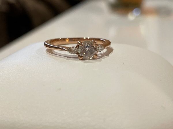Custom made rose gold Diamond ring
